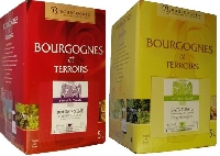 2 Fontaines � vin (Blanc et Rouge) de 5 litres - cubi longue conservation- ( Bag in Box )
