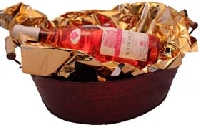 Corbeille en m�tal �maill�e sans bouteilles, peut contenir jusqu'� trois bouteilles de Bourgogne. 
